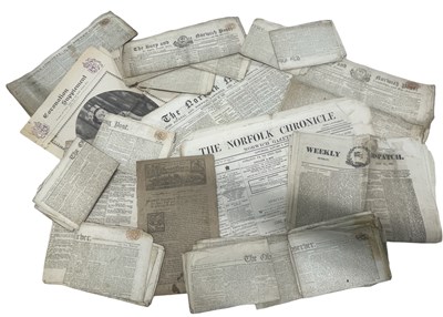 Lot 1108 - A quantity of 18th and 19th century Newspapers,...