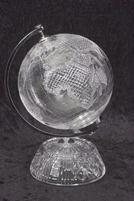 Lot 15 - A Waterford Crystal desk-top globe, with...