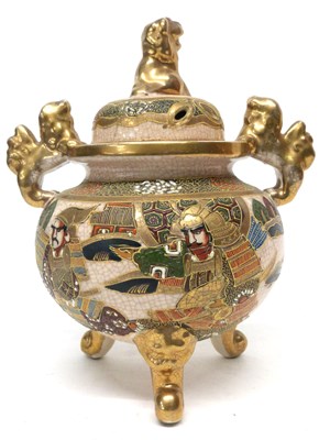 Lot 36 - Japanese porcelain Koro decorated with enamels...