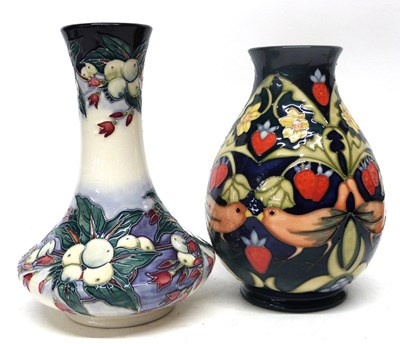 Lot 54 - Moorcroft vase in the Strawberry Thief pattern,...