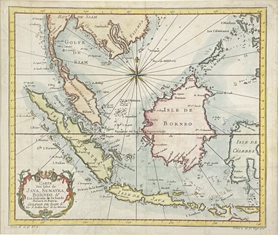 Lot 1188 - Bellin: JN: Map of Java, Sumatra, Borneo mid 18th Century