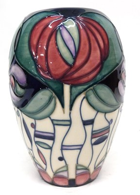 Lot 60 - Modern Moorcroft vase with tube lined floral...