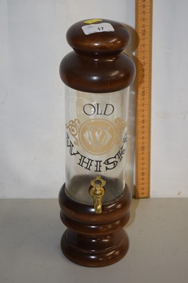 Lot 17 - Countertop whisky dispenser on turned wooden base