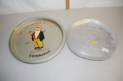 Lot 29 - Group of three vintage pub serving trays