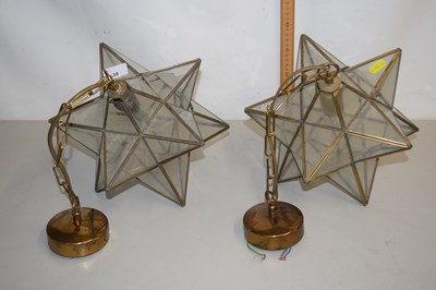 Lot 30 - A pair of vintage star formed wall lights