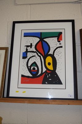 Lot 36 - Joan Miro Serigraph, surealist abstract,...