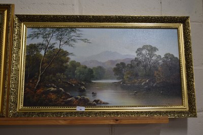 Lot 39 - 20th Century study of a misty river landscape,...