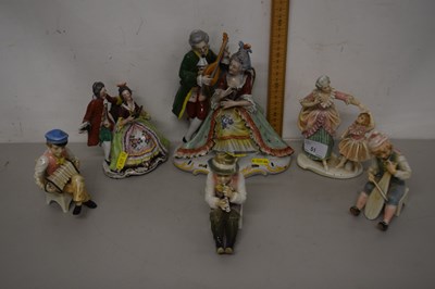 Lot 51 - A group of various continental figures