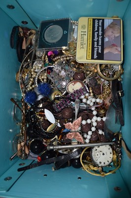 Lot 78 - Box of various assorted costume  jewellery and...