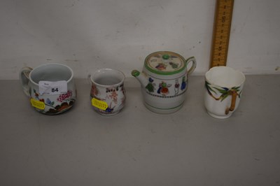 Lot 84 - Mixed Lot: Small Japanese teapot and saucer...