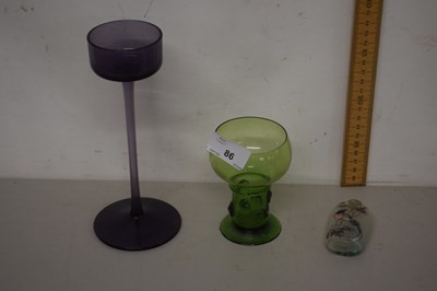 Lot 86 - Mixed Lot comprising a long stem candlestick,...