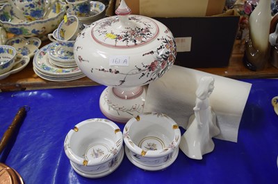 Lot 161A - A continental porcelain covered jar together...