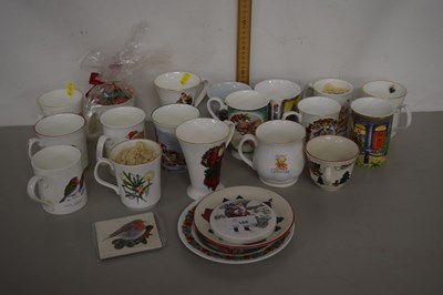 Lot 168 - Quantity of various decorated mugs