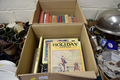 Lot 516 - Two boxes of assorted books to include Billy...