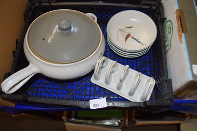 Lot 583 - A Denby caserole dish and cover and quantity...