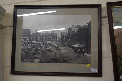 Lot 204 - Black and white photograph of Norwich Market