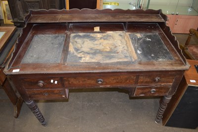 Lot 731 - Mahogany desk (a/f)