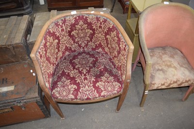 Lot 736 - An upholstered tub chair