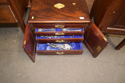 Lot 769 - A five drawer canteen with assorted miss...