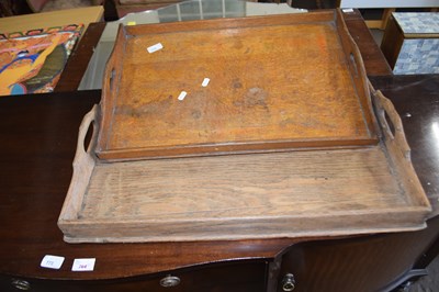 Lot 772 - Two wooden tea trays