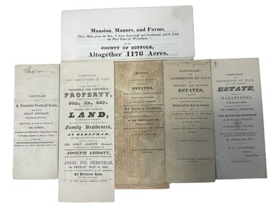 Lot 1070 - ONE PACKET: SALES PARTICULARS FOR VARIOUS...