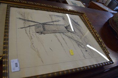 Lot 808 - Study of a windmill and another print (2)