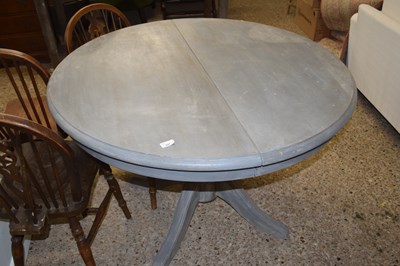 Lot 227 - Grey painted pedestal dining table