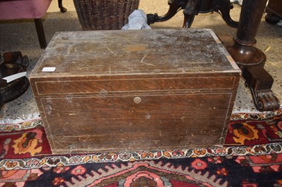 Lot 255A - A hardwood and metal storage box marked Benson...