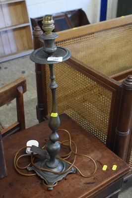 Lot 282 - A brass table lamp