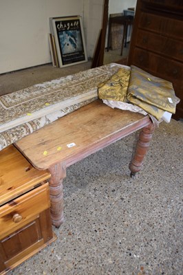 Lot 289 - Small Victorian pine kitchen or side table on...