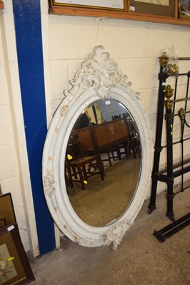 Lot 303 - A large reproduction Georgian style oval wall...