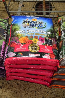 Lot 1040 - Five bags of rose, tree and shrub peat free...