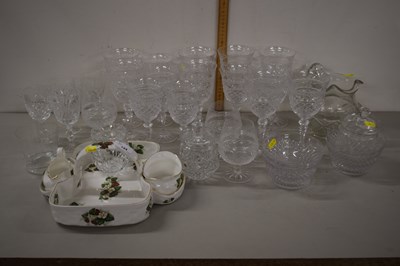 Lot 144 - Mixed Lot: Clear glass wares to include Galway...