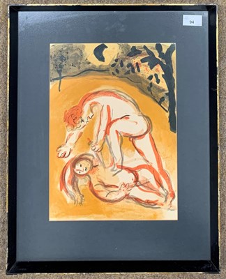 Lot 94 - Marc Chagall (1887-1985), 'Cain and Abel',...