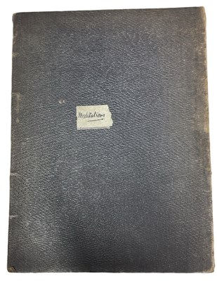 Lot 1158 - ANON: Manuscript book entitled 'Meditations',...