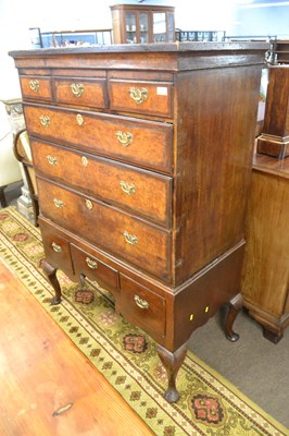 Lot 683 - An 18th Century and later walnut veneered...