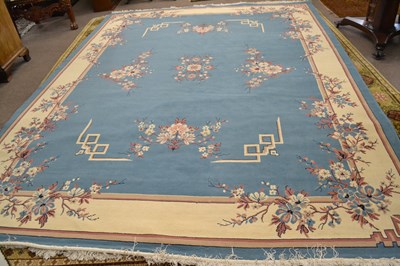 Lot 699 - A large 20th Century light blue and cream...