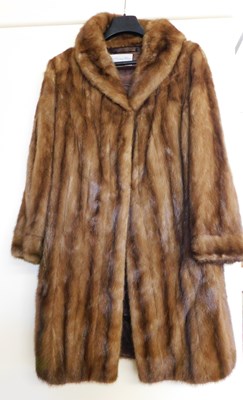 Lot 96 - A lady's full length fur coat, with two hook...