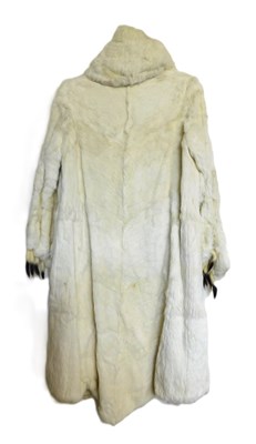 Lot 98 - A lady's full length cream fur coat, with high...