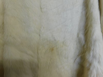 Lot 98 - A lady's full length cream fur coat, with high...