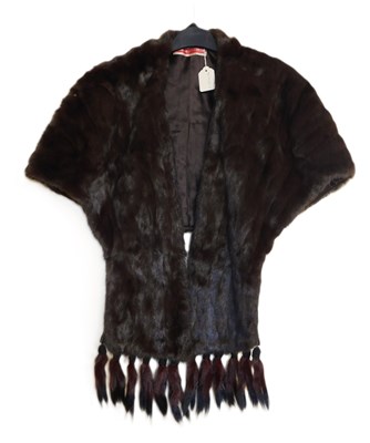 Lot 92 - A brown mink(?) stole by Browns of Chester,...