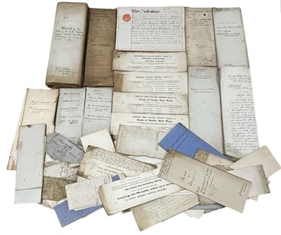 Lot 1306 - ONE PACKET: Various vellum and paper documents,...