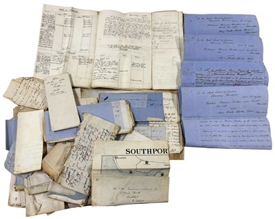 Lot 1300 - ONE PACKET: Various vellum and paper documents,...