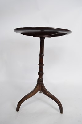 Lot 266 - Georgian mahogany wine table with circular...