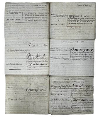 Lot 1092 - ONE PACKET: Various 19th century vellum...