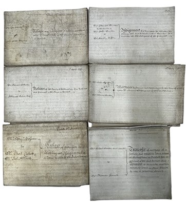 Lot 1095 - ONE PACKET: Various 18th/19th century vellum...