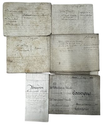 Lot 1090 - ONE PACKET: Various 18th/19th century vellum...