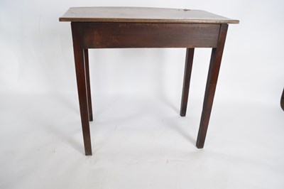 Lot 271 - Small Georgian oak side table with bow front...