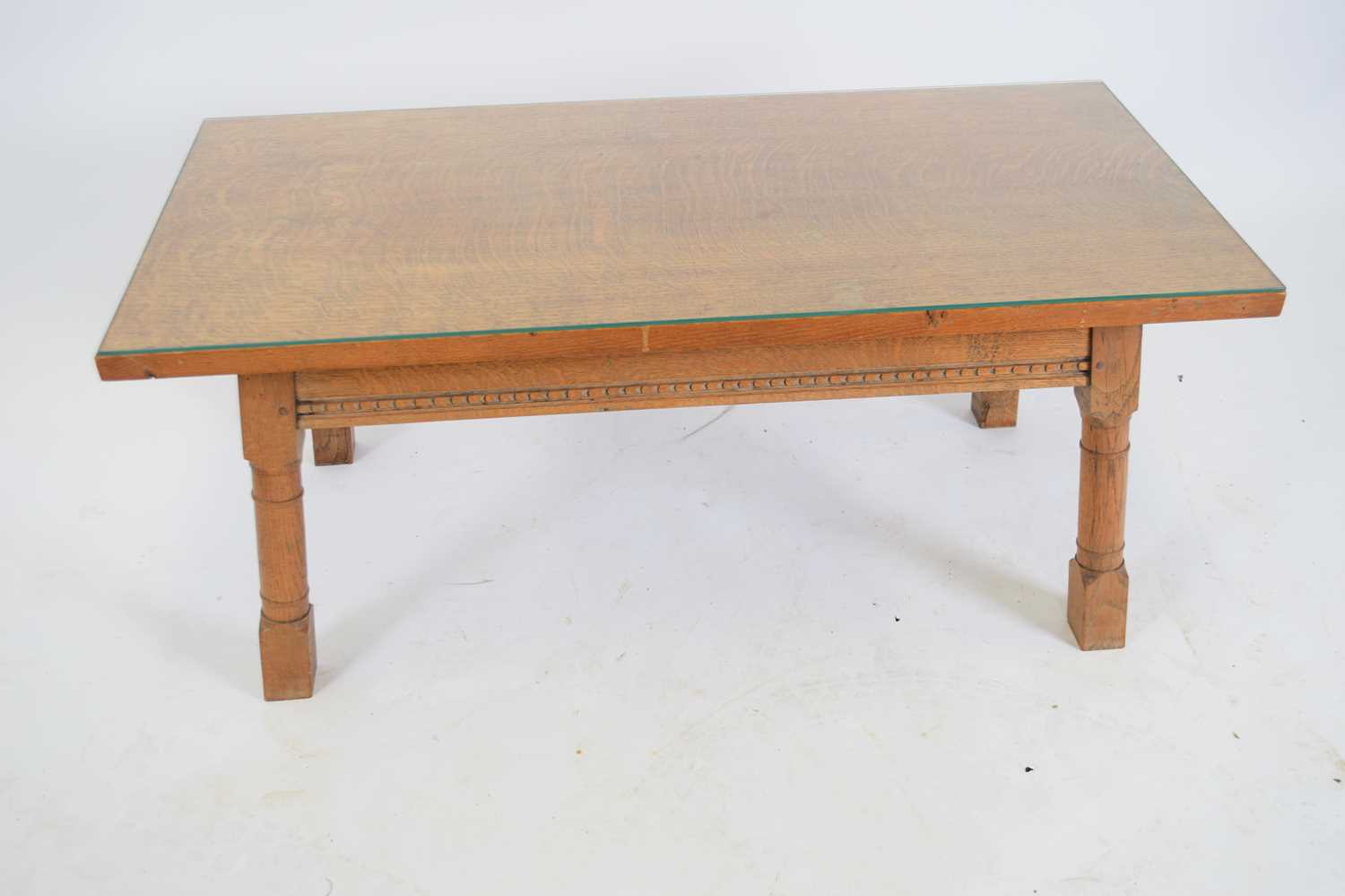 Lot 272 - 20th century solid oak coffee table of...