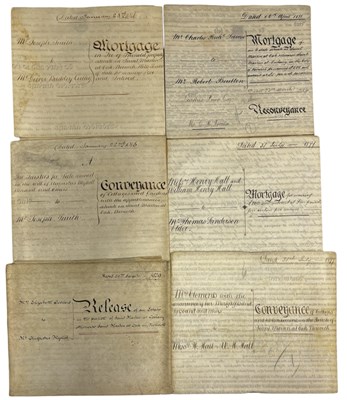 Lot 1225 - ONE PACKET: Various 19th century vellum...